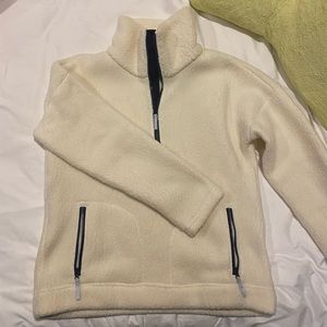 Jcrew cream quarter zip